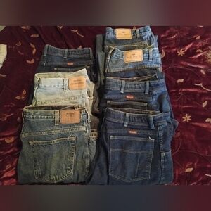 Assorted Mens Vintage Jeans Collection Size 36*30 With Free Hoodie